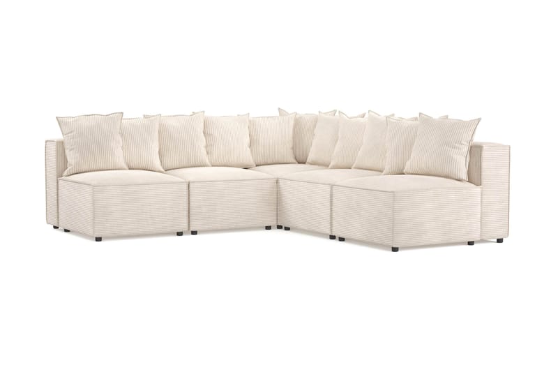 Cubo 5-personers L-formet Dyb Modulhjørnesofa i Manchester, Beige