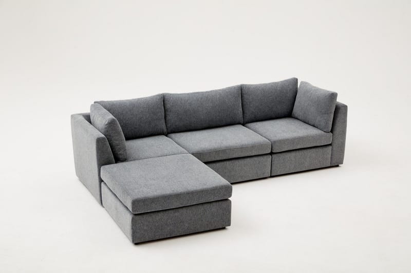 Deliones Hjørnesofa 3-pers - Lysebrun - Møbler - Sofaer - Sofa med chaiselong - 4 personers sofa med chaiselong