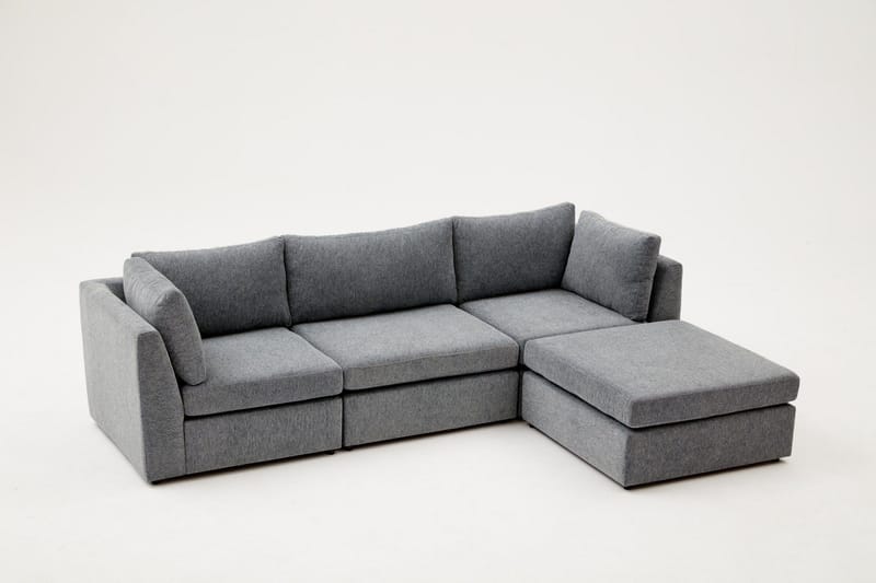 Deliones Hjørnesofa 3-pers - Lysebrun - Møbler - Sofaer - Sofa med chaiselong - 4 personers sofa med chaiselong