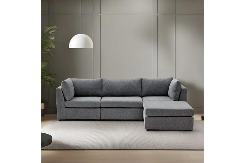 Deliones Hjørnesofa 3-pers - Lysebrun - Møbler - Sofaer - Hjørnesofa