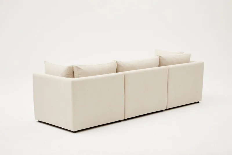 Deliones Hjørnesofa 3-pers - Beige - Møbler - Sofaer - Sofa med chaiselong - 4 personers sofa med chaiselong
