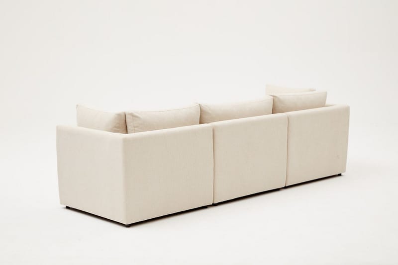 Deliones Hjørnesofa 3-pers - Beige - Møbler - Sofaer - Sofa med chaiselong - 4 personers sofa med chaiselong