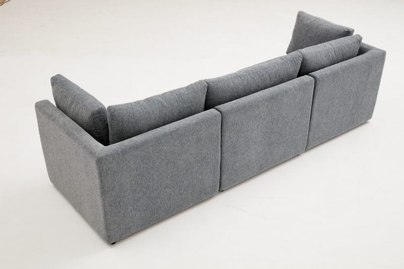 Deliones Hjørnesofa 3-pers - Lysebrun - Møbler - Sofaer - Sofa med chaiselong - 4 personers sofa med chaiselong