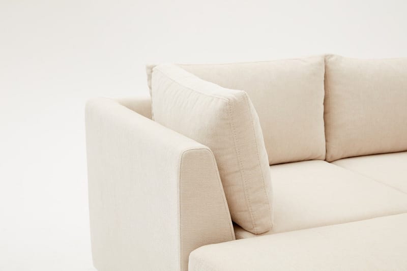 Deliones Hjørnesofa 3-pers - Beige - Møbler - Sofaer - Sofa med chaiselong - 4 personers sofa med chaiselong