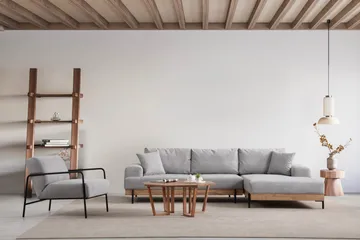Eti 3-personers Hjørnesofa Højre med Chaiselong i Stof og Træunderstel - Grå - Møbler - Sofaer - Sofa med chaiselong - 4 personers sofa med chaiselong