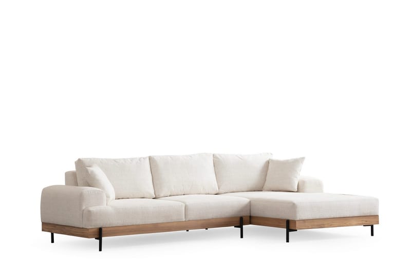 Eti Hjørnesofa 3-pers - Hvid - Møbler - Sofaer - Sofa med chaiselong - 4 personers sofa med chaiselong