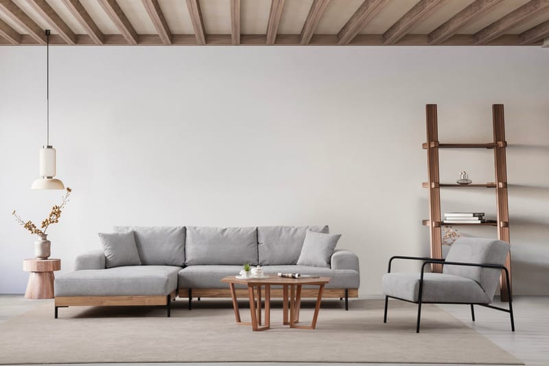 Eti Hjørnesofa 3-pers - Grå - Møbler - Sofaer - Hjørnesofa