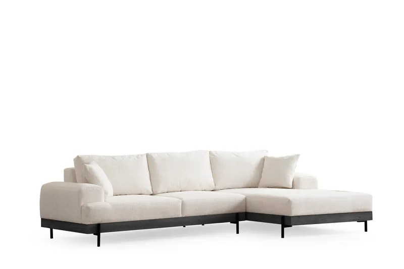 Eti Hjørnesofa 3-pers - Hvid - Møbler - Sofaer - Sofa med chaiselong - 4 personers sofa med chaiselong