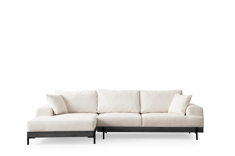 Eti Hjørnesofa 3-pers - Hvid - Møbler - Sofaer - Sofa med chaiselong - 4 personers sofa med chaiselong