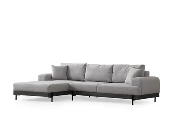 Eti Hjørnesofa 3-pers - Grå - Møbler - Sofaer - Sofa med chaiselong - 4 personers sofa med chaiselong