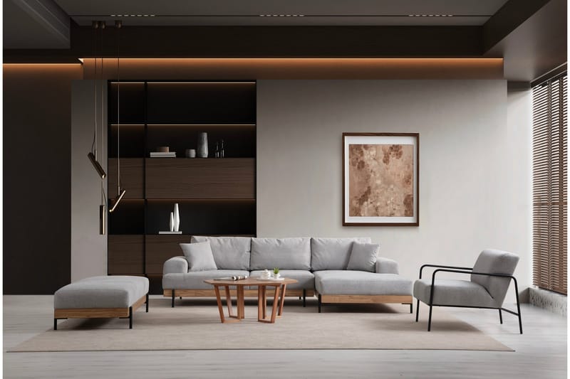 Eti Hjørnesofa 3-pers - Grå - Møbler - Sofaer - Hjørnesofa