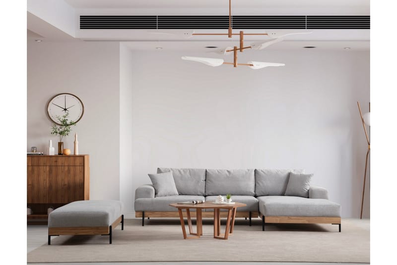 Eti Hjørnesofa 3-pers - Grå - Møbler - Sofaer - Hjørnesofa