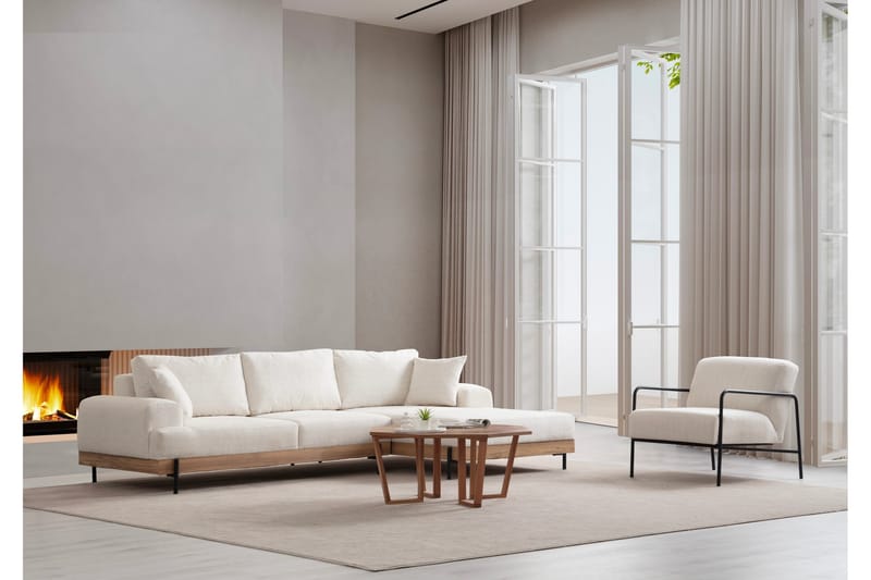 Eti Hjørnesofa 3-pers - Hvid - Møbler - Sofaer - Hjørnesofa