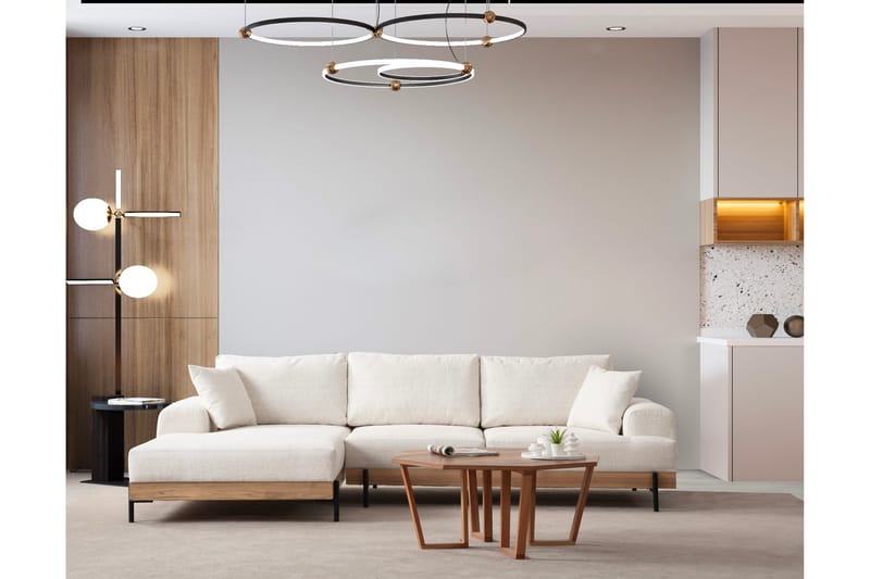 Eti Hjørnesofa 3-pers - Hvid - Møbler - Sofaer - Hjørnesofa