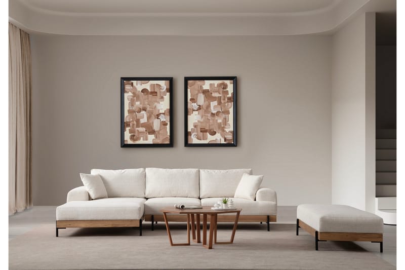 Eti Hjørnesofa 3-pers - Hvid - Møbler - Sofaer - Hjørnesofa