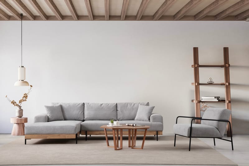 Eti Hjørnesofa 3-pers - Grå - Møbler - Sofaer - Hjørnesofa