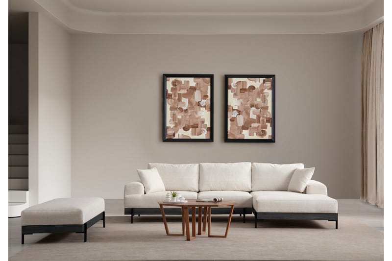 Eti Hjørnesofa 3-pers - Hvid - Møbler - Sofaer - Hjørnesofa