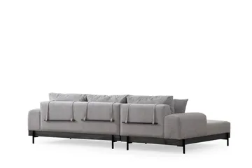 Eti Hjørnesofa 3-pers - Grå - Møbler - Sofaer - Sofa med chaiselong - 4 personers sofa med chaiselong