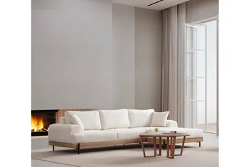 Eti Hjørnesofa 3-pers - Hvid - Møbler - Sofaer - Sofa med chaiselong - 4 personers sofa med chaiselong