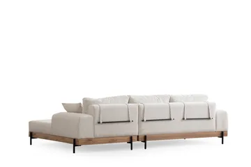 Eti Hjørnesofa 3-pers - Hvid - Møbler - Sofaer - Sofa med chaiselong - 4 personers sofa med chaiselong