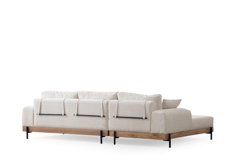 Eti Hjørnesofa 3-pers - Hvid - Møbler - Sofaer - Sofa med chaiselong - 4 personers sofa med chaiselong