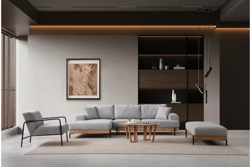 Eti Hjørnesofa 3-pers - Grå - Møbler - Sofaer - Hjørnesofa