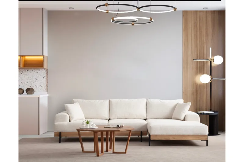 Eti Hjørnesofa 3-pers, Hvid