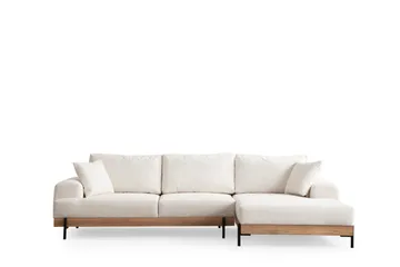 Eti Hjørnesofa 3-pers - Hvid - Møbler - Sofaer - Sofa med chaiselong - 4 personers sofa med chaiselong