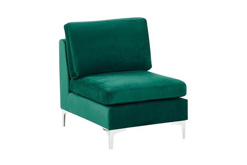 Evja 4-Pers. Hjørnesofa Højre - Velour/Grøn - Hjørnesofa