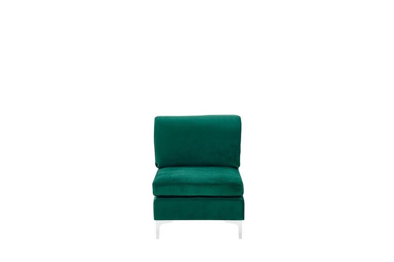 Evja 6-Pers. Hjørnesofa Højre med Fodskammel - Velour/Grøn - Møbler - Sofaer - Hjørnesofa