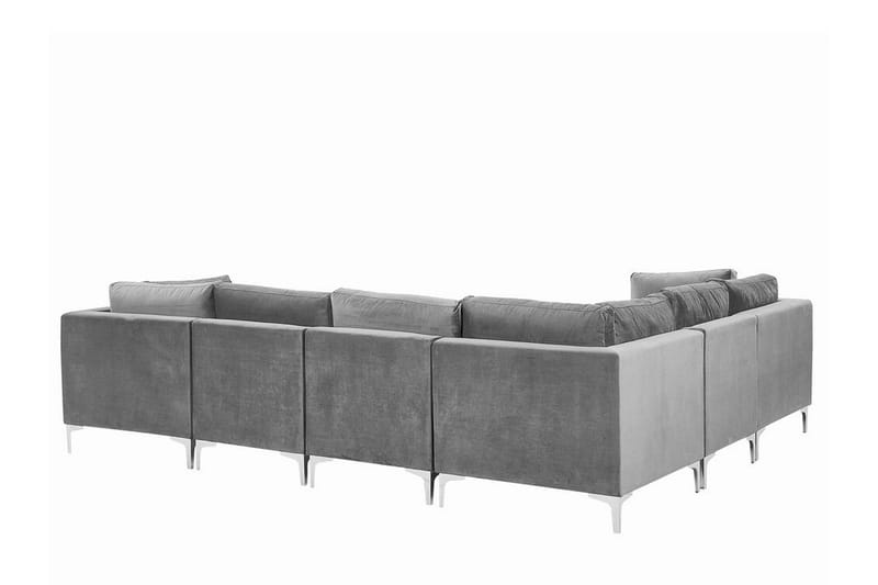 Evja 6-Pers. Hjørnesofa Højre - Velour/Grå - Møbler - Sofaer - Hjørnesofa