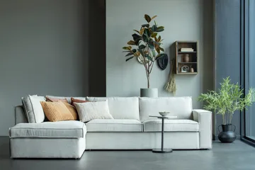 Freddie hjørnesofa Venstre naturlig - Møbler - Sofaer - Sofa med chaiselong - 3 personers sofa med chaiselong