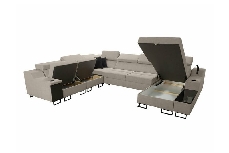Galbally 5-sits Hörnsoffa Black - Møbler - Sofaer - Hjørnesofa