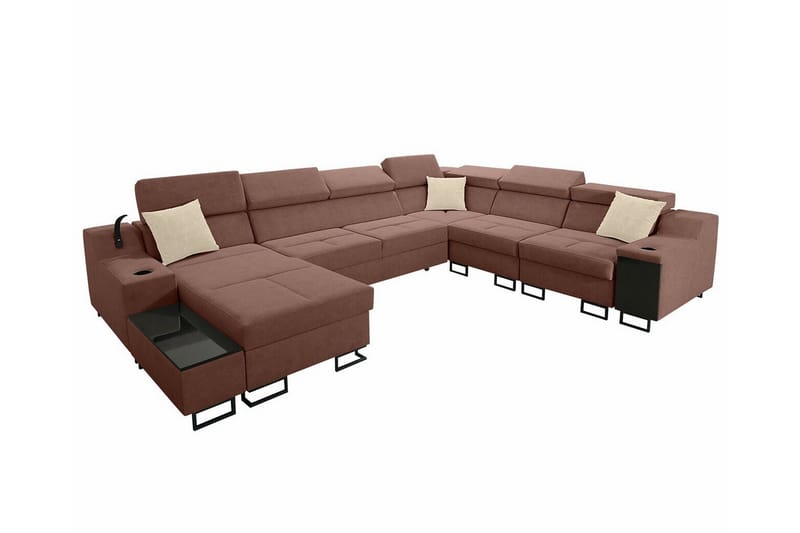 Galbally 5-sits Hörnsoffa Brown, undefined