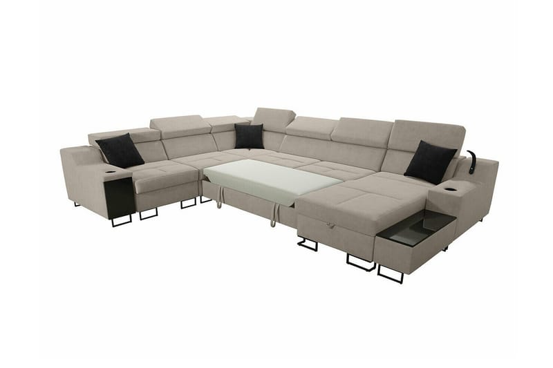 Galbally 5-sits Hörnsoffa NO_BRAND Brown - Møbler - Sofaer - Hjørnesofa