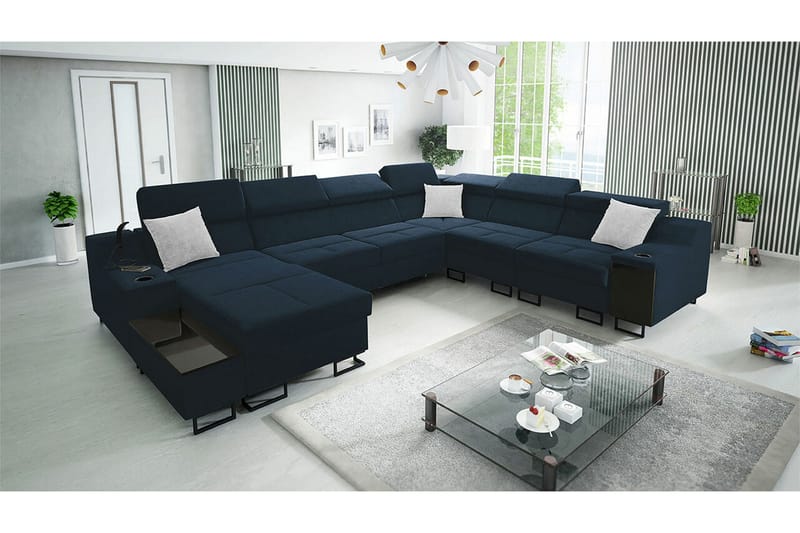 Galbally 5-sits Hörnsoffa NO_BRAND Dark blue - Møbler - Sofaer - Hjørnesofa