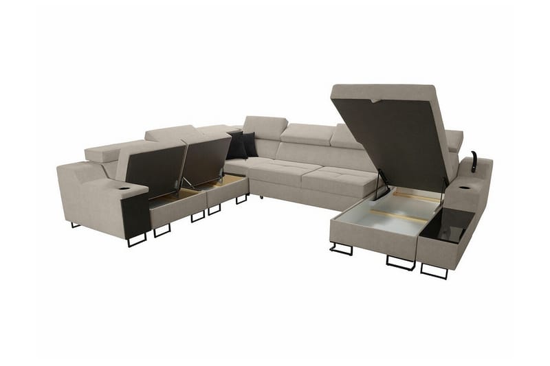 Galbally 5-sits Hörnsoffa NO_BRAND Dark green - Møbler - Sofaer - Hjørnesofa