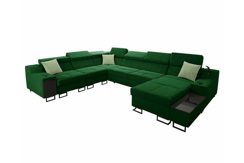 Galbally 5-sits Hörnsoffa NO_BRAND Dark green, undefined