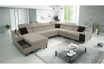 Galbally 5-personers hjørnesofa - Møbler - Sofaer - Sovesofaer - Hjørnesovesofa