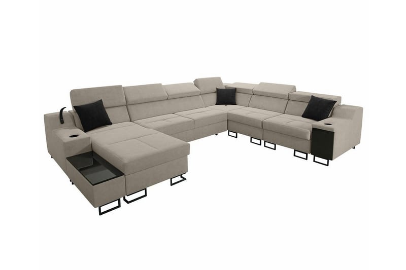 Galbally 5-personers hjørnesofa - Beige - Møbler - Sofaer - Hjørnesofa