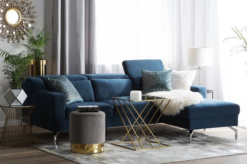 Glosli Hjørnesofa 220 cm, Blå