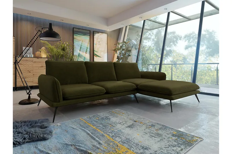 Graystone 3-sits Hörnsoffa Dark green - Møbler - Sofaer - Hjørnesofa