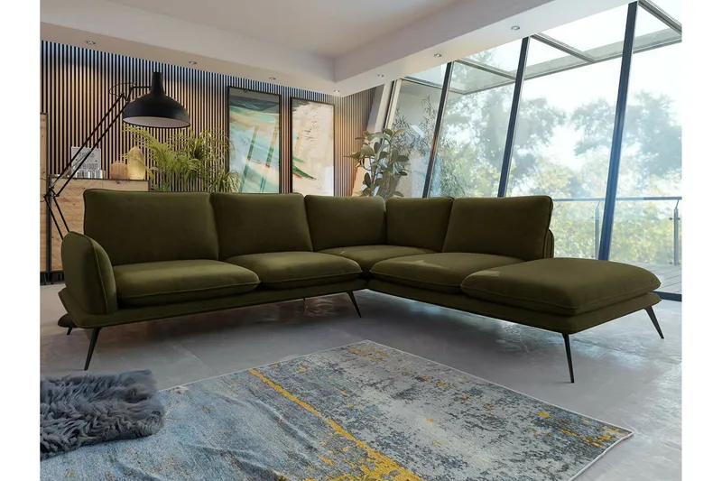 Graystone 4-sits Hörnsoffa Dark green - Møbler - Sofaer - Hjørnesofa