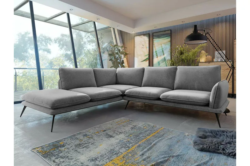 Graystone 4-sits Hörnsoffa Dark grey - Møbler - Sofaer - Hjørnesofa