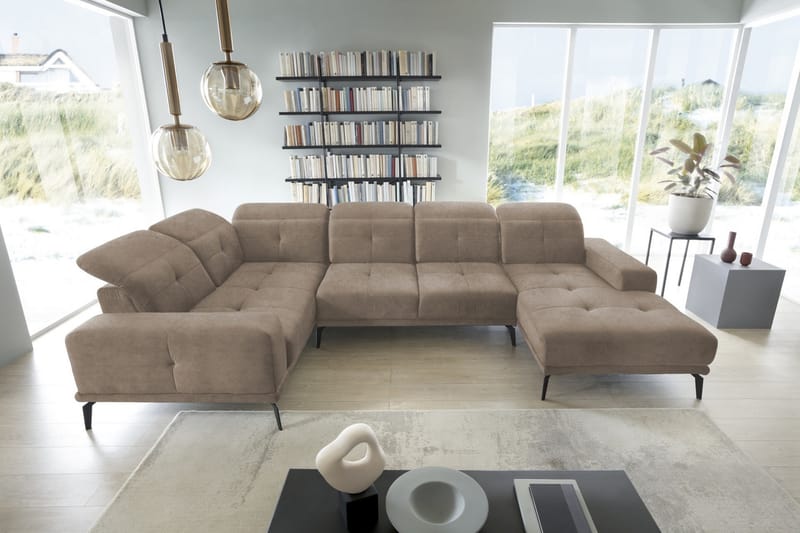 Hagglund Hjørnesofa m. Chaiselong - Beige - Hjørnesofa med chaiselong - Hjørnesofa