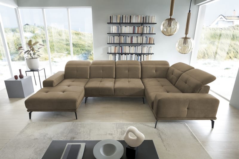 Hagglund Hjørnesofa m. Chaiselong - Beige - Hjørnesofa med chaiselong - Hjørnesofa