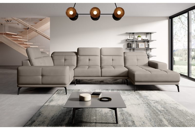 Hagglund Hjørnesofa m. Chaiselong - Beige - Hjørnesofa med chaiselong - Hjørnesofa