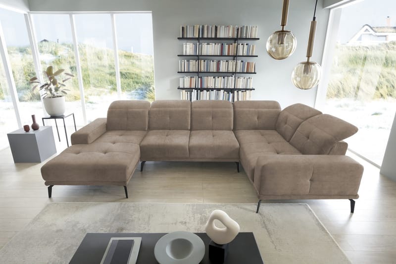 Hagglund Hjørnesofa m. Chaiselong - Beige - Møbler - Sofaer - Hjørnesofa - Hjørnesofa med chaiselong