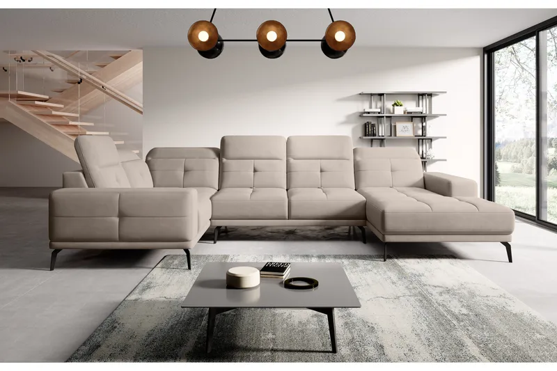 Hagglund Hjørnesofa m. Chaiselong - Beige - Møbler - Sofaer - Hjørnesofa - Hjørnesofa med chaiselong
