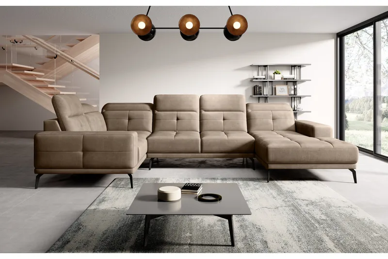 Hagglund Hjørnesofa m. Chaiselong - Beige - Møbler - Sofaer - Hjørnesofa - Hjørnesofa med chaiselong